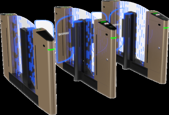 DOOR Turnstile Silver Red Gold Speed Gate With IC Card Face Recognition