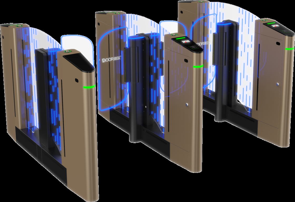 DOOR Turnstile Silver Red Gold Speed Gate With IC Card Face Recognition